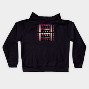 “Dimensional Forest (1)” - V.5 Red - (Geometric Art) (Dimensions) - Doc Labs Kids Hoodie
